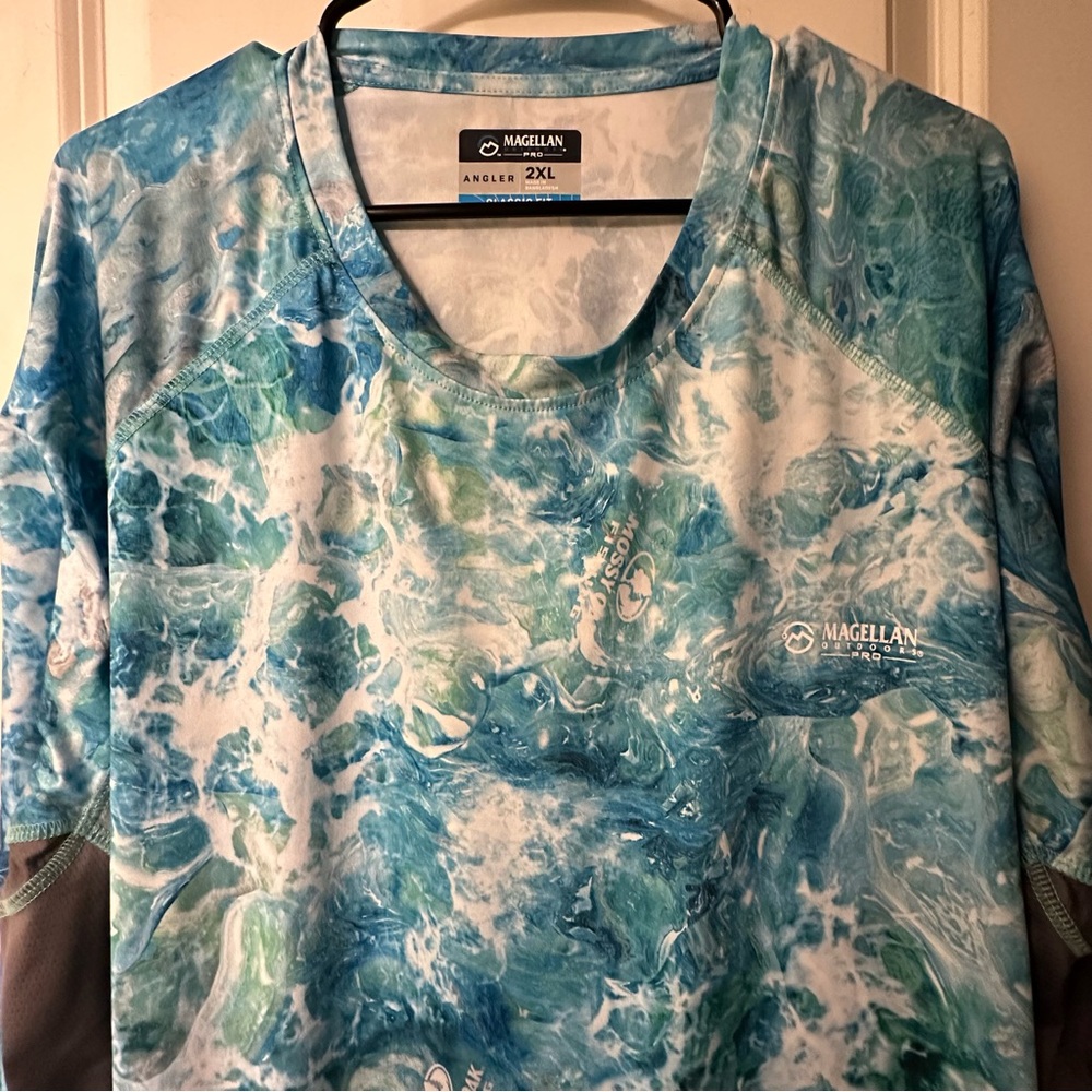 Magellan Outdoors Blue Angler Shirt 2XL
